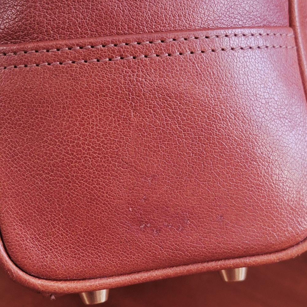 Coach 9704 Buffalo Hide Paper Bag Tote British Tan Leather Vintage Bag - Picture 12 of 16